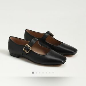 Sam Edelman Michaela Black Soft Leather Mary Jane Flats Size 9